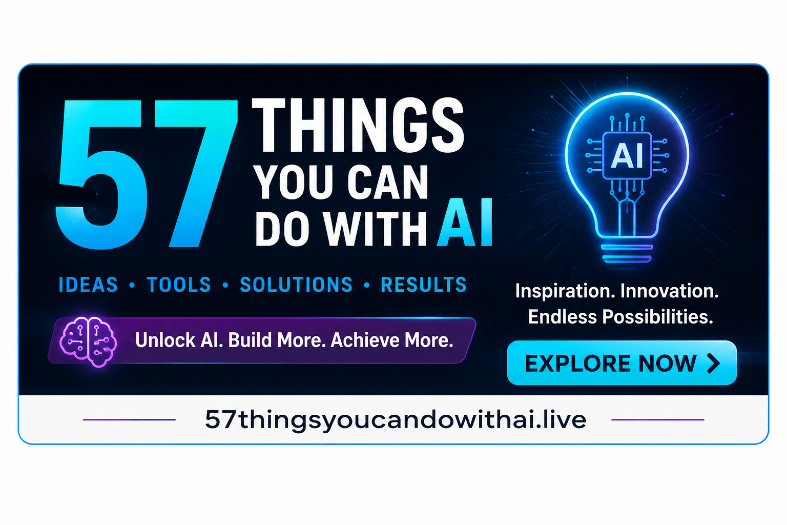 57 Things You Can Do With AI - ideas, tools, solutions, results